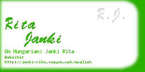 rita janki business card